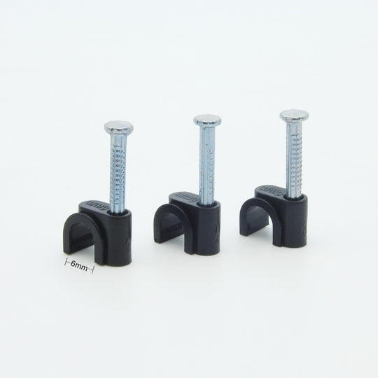 Nail-in Coax Cable Clip for RG-6 - 100 Pack