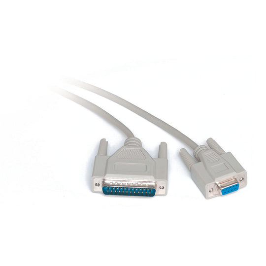 Quest Null Modem Cable, Cross-Wired - DB-25 (M) To DB-9 (F)