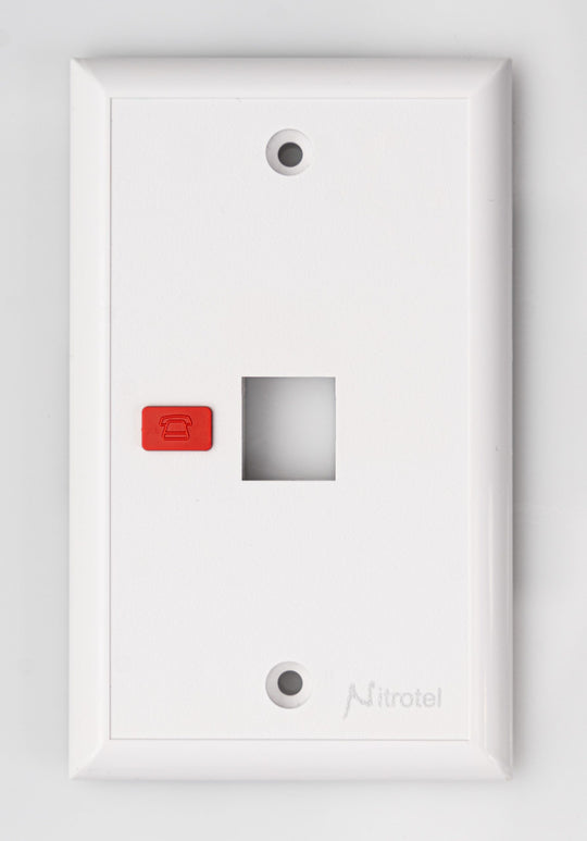 Nitrotel Keystone Wallplate, 120 Type, White