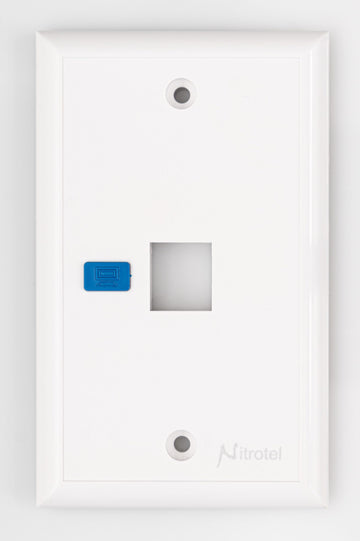 Nitrotel Keystone Wallplate, 120 Type, White