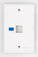 Nitrotel Keystone Wallplate, 120 Type, White