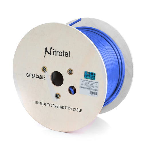 Nitrotel Cat6a 500MHz 24 AWG Solid 4PR CMR UTP 1000ft Spool