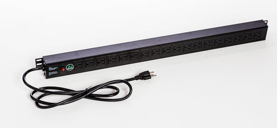 Nitrotel Vertical PDU , 18 Outlets , 5-15 Nema Outlets with Lightning and Overload Protection, 15 Amp , Aluminum