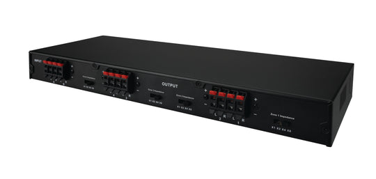PulseAudio Two Source, Four Pair Stereo Speaker Select Box with Volume Control