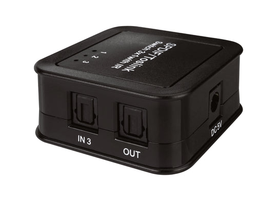 PulseAudio Digital Optical Audio 3x1 Switch with IR