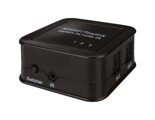 PulseAudio Digital Optical Audio 3x1 Switch with IR