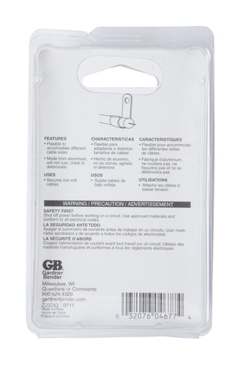 Gardner Bender PAC-1525 15 EZ-Clips, 1/4" (6 mm) Aluminum, (15/Pck)