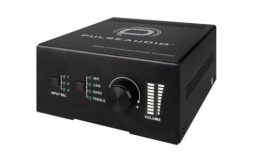 PulseAudio Single Channel 100w 70/100 Volt Amplifier w/Mic Input