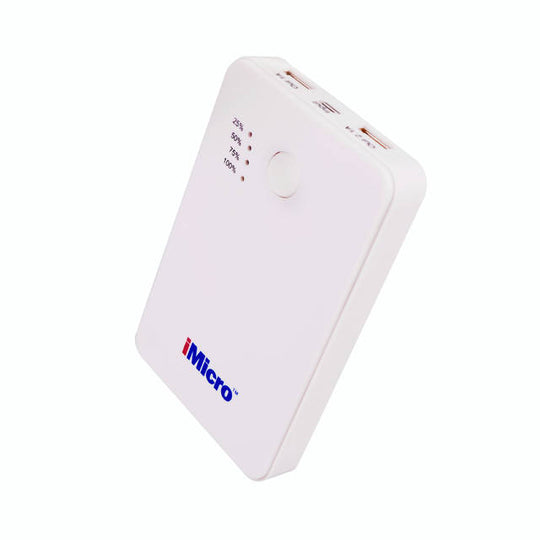 iMicro PB-IM5000W 5000mAh Lithium Polymer Battery Power Bank (White)