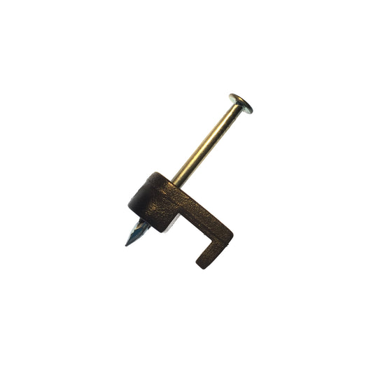 Gardner Bender 1/8 in (5 mm), Polyethylene Staple, Secures Low Voltage/Bell/Speaker Wire, Zinc Plated for Wood App, Black, (25/Pkg), PMB-1525