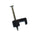 Gardner Bender 1/8 in (5 mm), Polyethylene Staple, Secures Low Voltage/Bell/Speaker Wire, Zinc Plated for Wood App, Black, (25/Pkg), PMB-1525