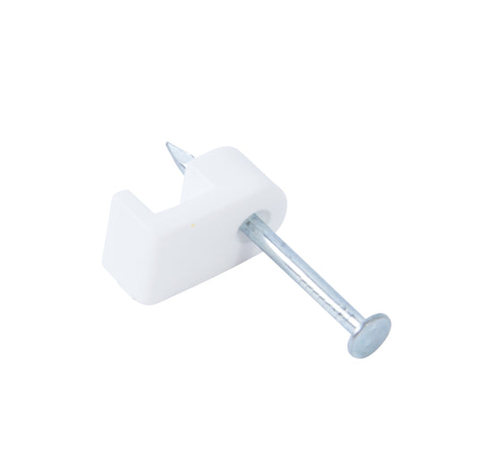 Gardner Bender 3/16 in. Polyethylene Low-Volt Staples - White (100-Pack), PMW-100B