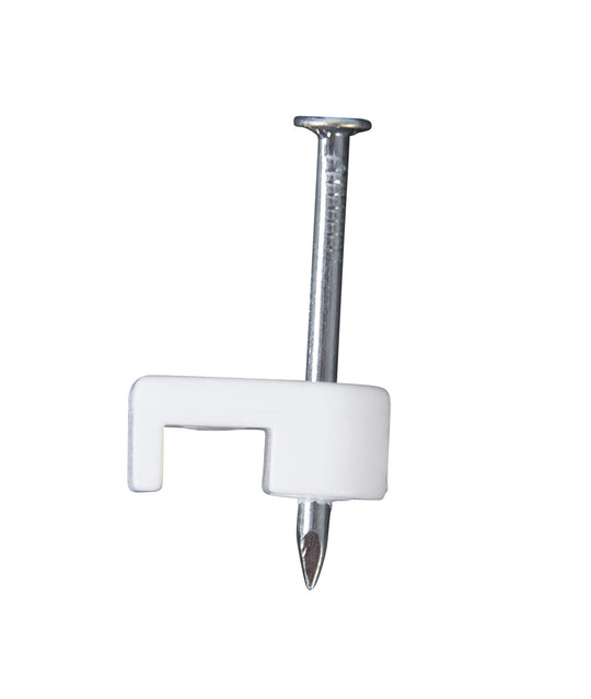 Gardner Bender 3/16 in. Polyethylene Low-Volt Staples - White (100-Pack), PMW-100B