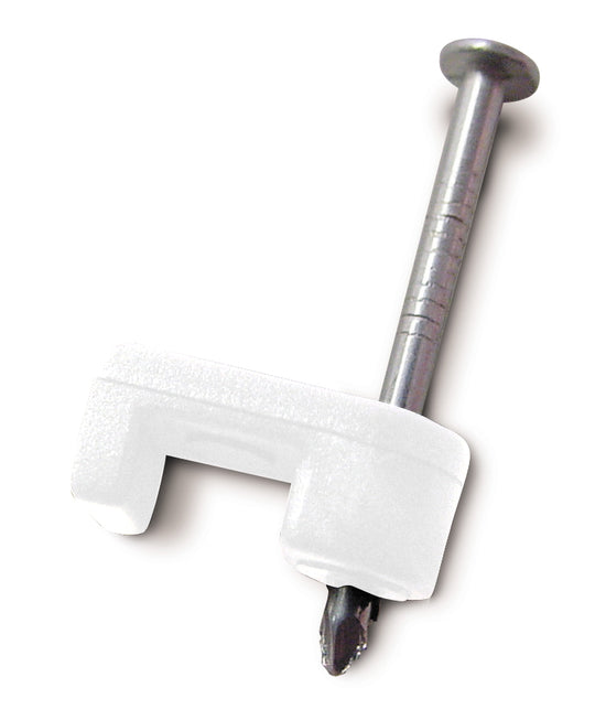 Gardner Bender 3/16 in. Polyethylene Low-Volt Staples - White (100-Pack), PMW-100B