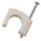 Gardner Bender 7/16 in. (11mm) Polyethylene Coaxial Cable Staple, Secures RG-8,RG-6, RG-59, White (50-Bag), PR-50