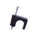 Gardner Bender 1/4 in. (6 mm) Polyethylene Coaxial Staple, Secure RG-59 and RG-6, Zinc Plated Nail for Wood App, Black (100-Box), PSB-100B