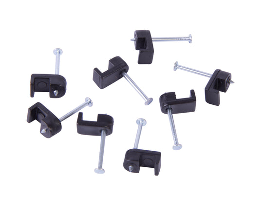 Gardner Bender 3/16 in. Polyethylene Low-Volt Staples, Black (25-Pack), PSB-1600T