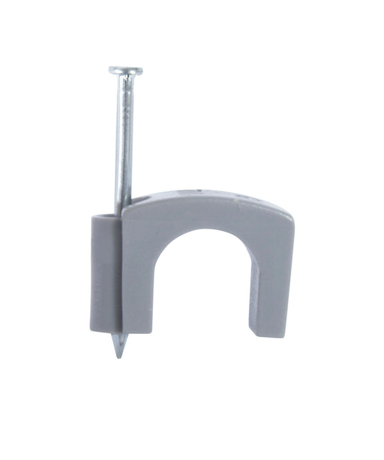Gardner Bender 7/16 in. (11mm) Polyethylene Coaxial Cable Staple, Secures RG-8, Triaxial, Up to 25 pairs UTP, Gray (15/Pkg), PSG-15