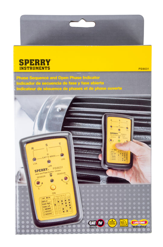 Sperry Instruments Phase Sequence and Open Phase Indicator, PSI8031