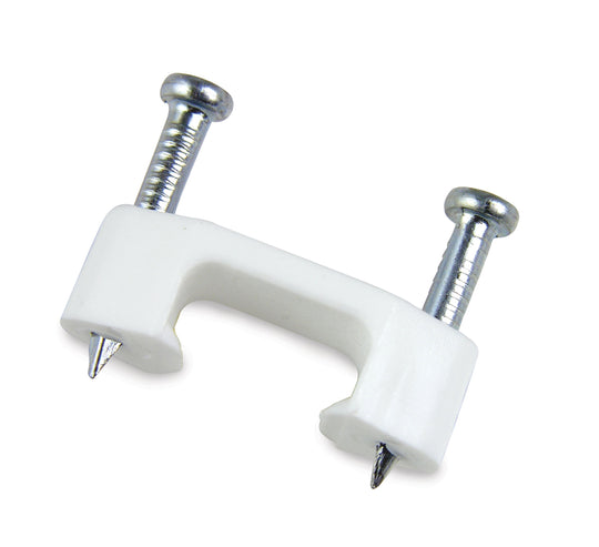 Gardner Bender 1/2 in. Plastic Clip-On Masonry Staples (25-Pack) - White, PSM-1550T