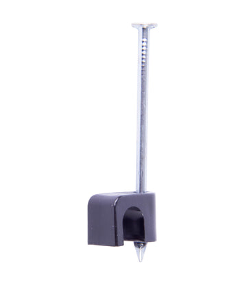 Gardner Bender 1/4 in. Black Plastic Roofing Staples for Coaxial Cable (25-Pack), PSR-25