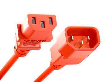 Unirise Data Center/PDU Power Cord, 10amp 250V SVT C13-C14 - Red