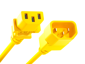 Unirise Data Center/PDU Power Cord, 10amp 250V SVT C13-C14 - Yellow