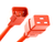 Unirise Server/Switch/PDU Power Cord, C14 - C19, 15amp, 14AWG, SJT Jacket, 250V - Red