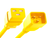 Unirise Server/Switch/PDU Power Cord, C19 - C20, 20amp, 12awg, SJT Jacket, 250V - Yellow