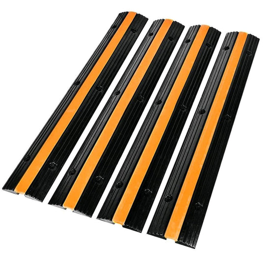 Kable Kontrol Safety Stripe Drop Over Rubber Cable Protector - 1 Channel - 40 " Long - 4 Pcs Pack