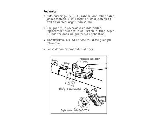 Jonard Tools Ratcheting Cable Slitter