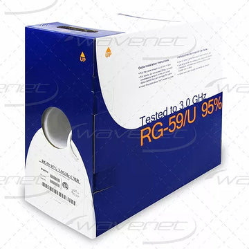 Wavenet RG-59/U 95% Riser (CMR) Coaxial Cable, 1000ft Box
