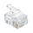 RJ11 Plug for Stranded Round Wire - 100 Pack