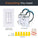 RunLessWire Wireless Fan And Light Switch Kit With 2 Controllers And 1 Dual-Rocker Switch