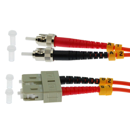 SC-ST Multimode OM1 Duplex 62.5/125 Fiber Patch Cable, UL, ROHS