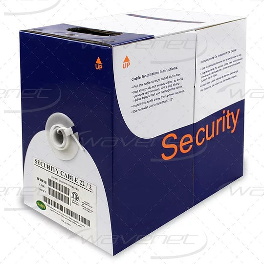 Wavenet 22AWG/2C Stranded Unshielded Riser (CMR) Security Cable (500-1000ft)