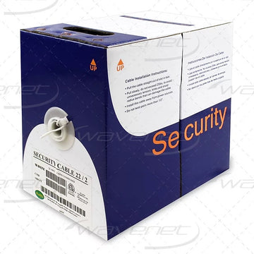 Wavenet 22AWG/2C Solid Unshielded Riser (CMR) Security Cable  (500-100ft)