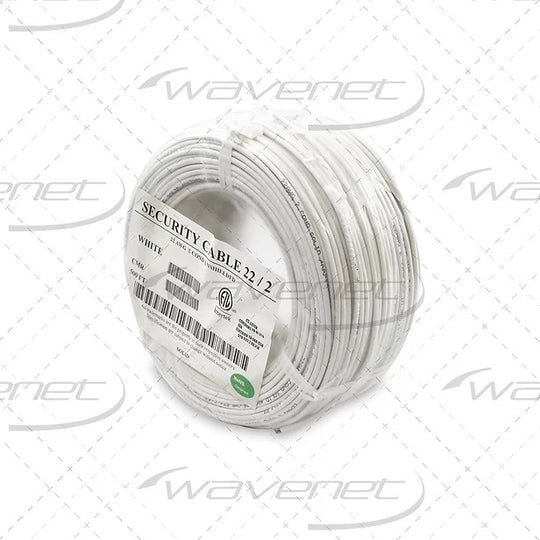 Wavenet 22AWG/2C Solid Unshielded Riser (CMR) Security Cable  (500-100ft)