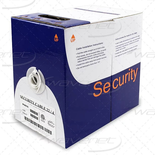 Wavenet 22AWG/4C Solid Unshielded Riser (CMR) Security Cable (500-1000ft)