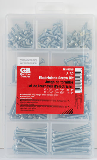 Gardner Bender Electrician Screw Kit, SK-832WP