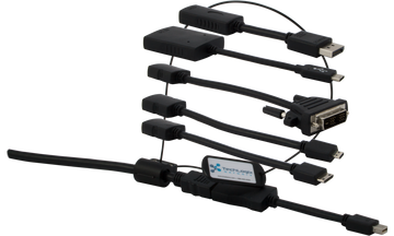 Techlogix Networx TL-SMPC-009 6' HDMI cable with attached DVI, DisplayPort, mini-DisplayPort, micro-HDMI, mini-HDMI & USB-C adapters (4K compatible)