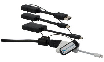 Techlogix Networx TL-SMPC-011 6' HDMI cable with attached DisplayPort, mini-DisplayPort, USB-C & Lightning adapter (4K compatible)