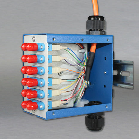 DINSpace SNAP-24LC-MM OM3 Compact Fiber Optic Patch Panel, 24 Ports