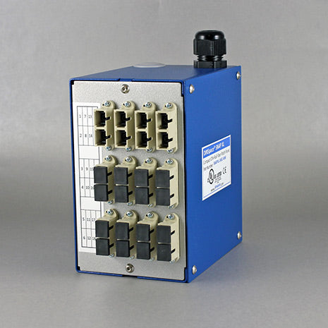 DINSpace SNAPXL-24SC-MM Compact Fiber Optic Patch Panel, 24 Ports