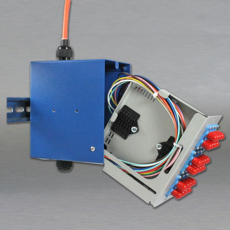 DINSpace SNAPXL-24ST-SM Compact Fiber Optic Patch Panel, 24 Ports