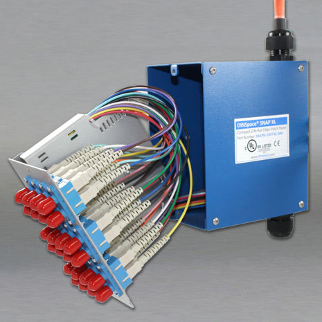 DINSpace SNAPXL-48LC-SM Compact Fiber Optic Patch Panel, 48 Ports