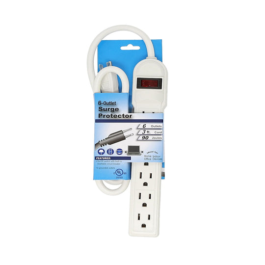 Surge Protector with 6 Outlets - 3ft