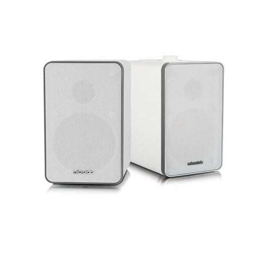 Microlab H21 Wireless Bluetooth Bookshelf Speaker System w/ Versatile Connectivity & Real Wooden & Leather Finishing Cabinets