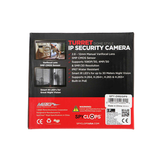 Metra Spyclops 5MP Turrety Dome Style IP Camera