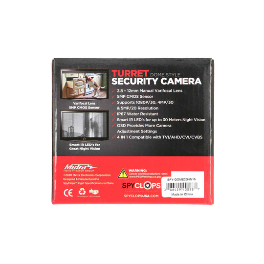 Metra Spyclops 5MP Turrent Dome Style Coax Camera
